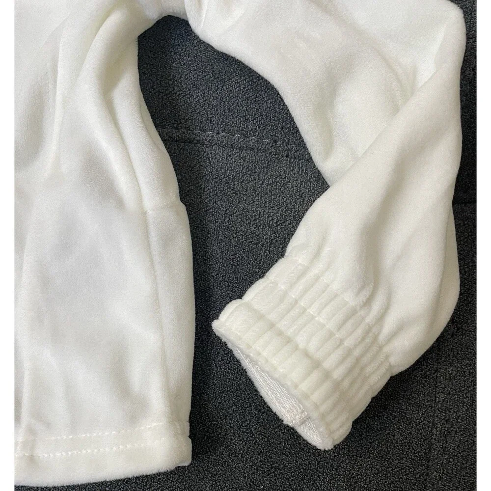 Nike 24M Baby Velour Jogging Tracksuit Off White with Mint Green Logo Full Zip